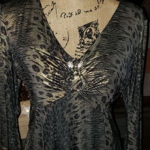 Fabulous Metallic Gold & Black Tunic